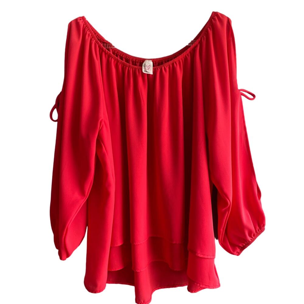 Women’s True Light Long Sleeve Cold Shoulder Blouse
